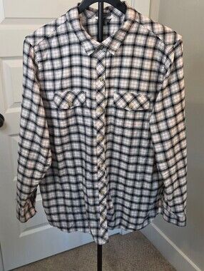 Eddie Bauer Women's Classic Fit 2XL Cotton Plaid Button-Up Shirt